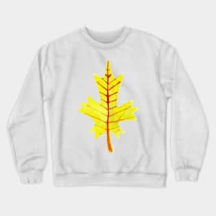 Yellow Leaf Watercolor Crewneck Sweatshirt